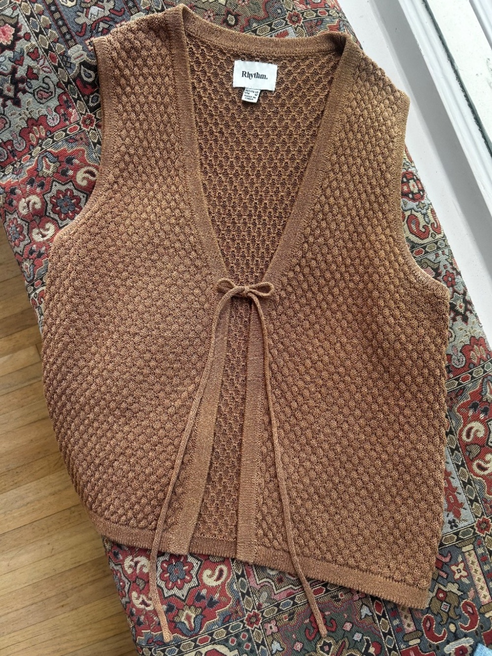 rhythm jossie crochet/knit vest size medium